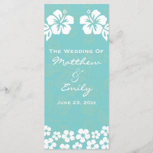 Hochzeitsprogramm für Aqua Beach Blume Programm