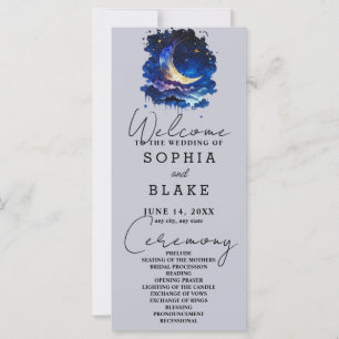 Hochzeitsprogramm für Blauen und Gelben Halbmond