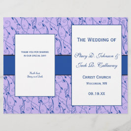 Hochzeitsprogramm für Blauer und Lilac