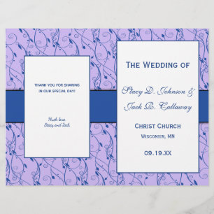 Hochzeitsprogramm für Blauer und Lilac