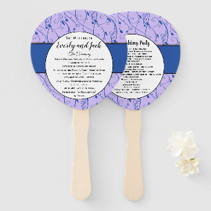 Hochzeitsprogramm für Blauer und Lilac Fächer