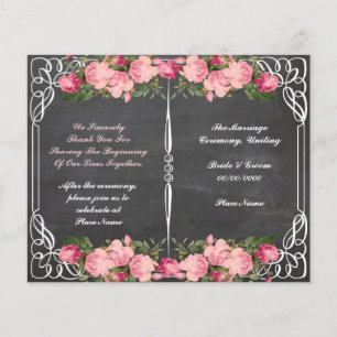 Hochzeitsprogramm für Blumenkalkplatten