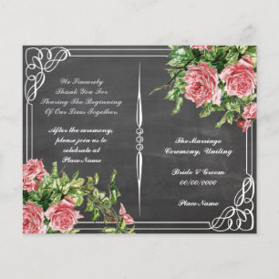 Hochzeitsprogramm für Blumenkalkplatten