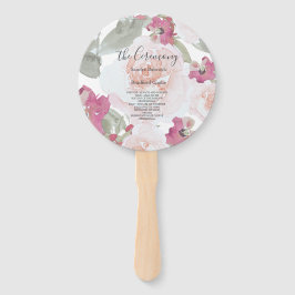 Hochzeitsprogramm für Blütenfarben in Rosa Fächer