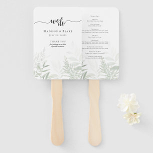 Hochzeitsprogramm für botanische Pflanzen Fächer