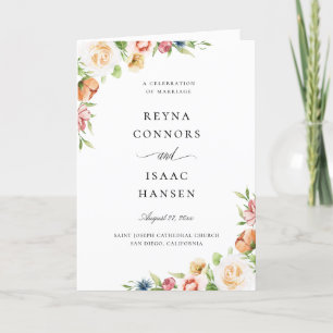 Hochzeitsprogramm für botanische Pflanzen Programm