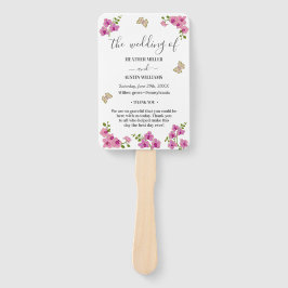 Hochzeitsprogramm für delikate Lila Orchideen Fächer