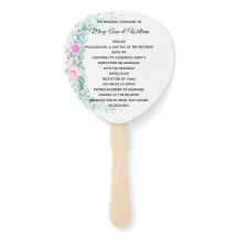 Hochzeitsprogramm für delikate Pastel-Blume