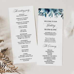 Hochzeitsprogramm für die Blauflora der Marine Programm