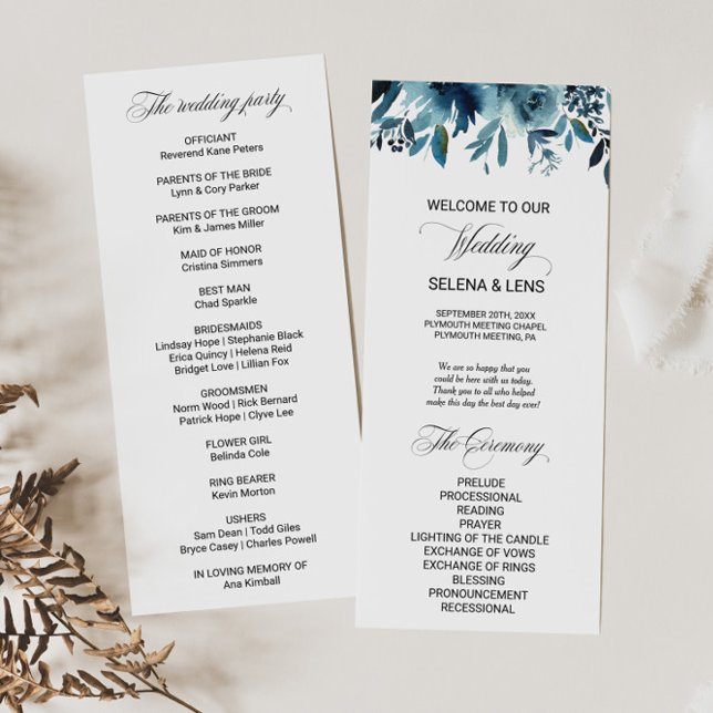Hochzeitsprogramm für die Blauflora der Marine Programm (Von Creator hochgeladen)