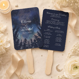 Hochzeitsprogramm für die Hochzeit von Starry Nigh Fächer