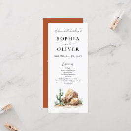 Hochzeitsprogramm für die Rustikale Wüste