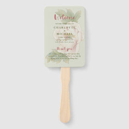 Hochzeitsprogramm für die Schönheitsblüte Fächer