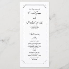 Hochzeitsprogramm für elegante Rahmen Programm