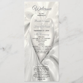 Hochzeitsprogramm für elegante Weißcreme Programm