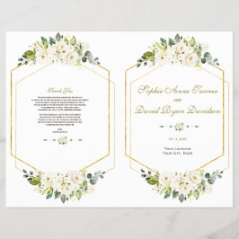 Hochzeitsprogramm für elegante White Blume