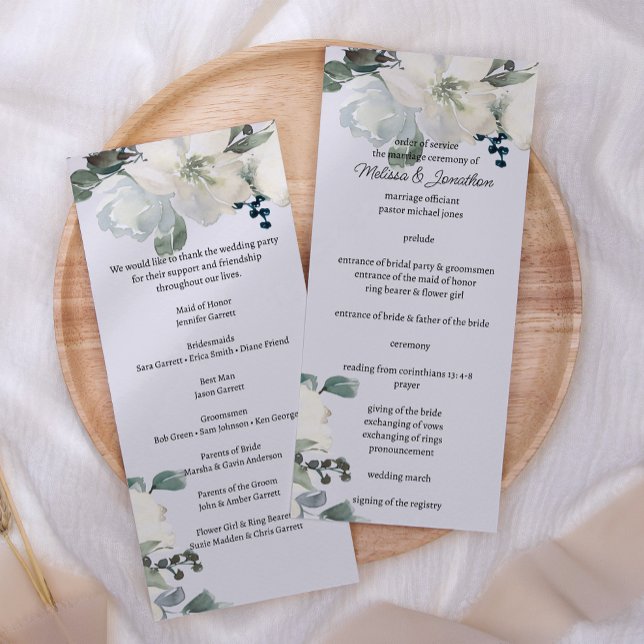 Hochzeitsprogramm für Elfenbeinblumen Programm (Von Creator hochgeladen)