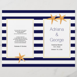 Hochzeitsprogramm für Fisch und Streifen