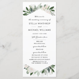 Hochzeitsprogramm für Garden Blush Programm