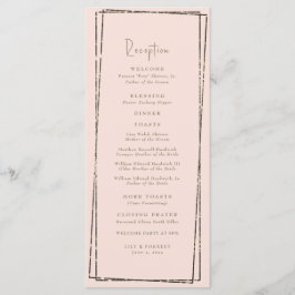 Hochzeitsprogramm für geometrische Empfang Menükarte