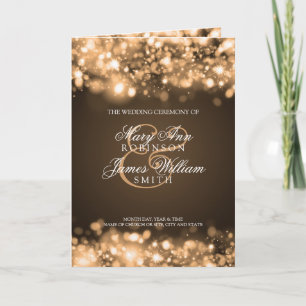 Hochzeitsprogramm für glühende Lichter Gold Programm