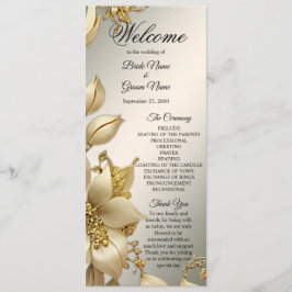 Hochzeitsprogramm für Golden Floral Programm
