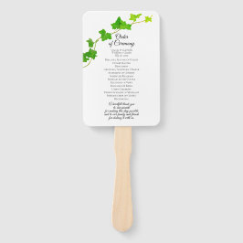 Hochzeitsprogramm für grünes Englisch - Ivy Foliag Fächer