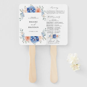 Hochzeitsprogramm für Hochzeitsfeiern mit blauem S Fächer