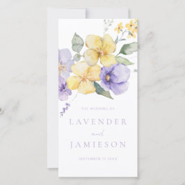 Hochzeitsprogramm für Lavendel und Sonnenschein