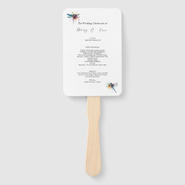 Hochzeitsprogramm für Libellen, maßgeschneidert Fächer