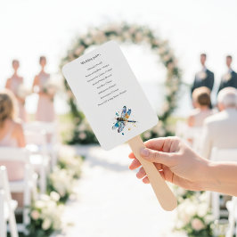 Hochzeitsprogramm für Libellen, maßgeschneidert Fächer