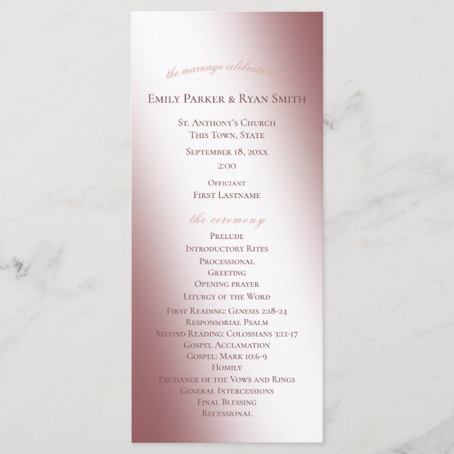 Hochzeitsprogramm für Märchen Programm (Vorderseite)