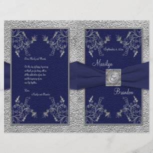 Hochzeitsprogramm für Marine und Pewter