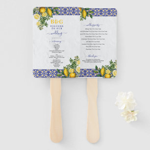Hochzeitsprogramm für mediterrane Tile Lemon Fächer