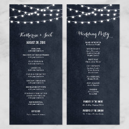 Hochzeitsprogramm für Midnight Blue String Lights Programm