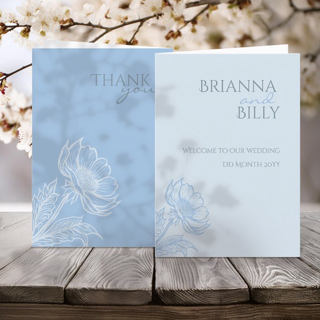 Hochzeitsprogramm für Minimalistische Blütenblätte Programm (Von Creator hochgeladen)