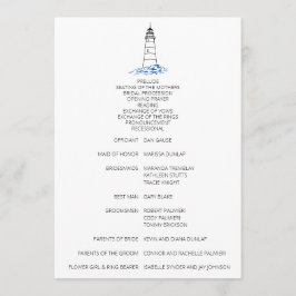 Hochzeitsprogramm für Minimalistische Leuchttürme Programm