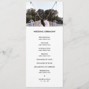 Hochzeitsprogramm für moderne Fotos Programm