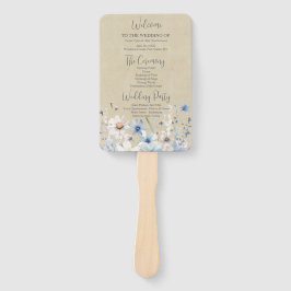 Hochzeitsprogramm für moderne Wildblume Fächer