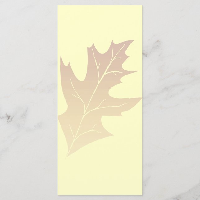 Hochzeitsprogramm für Oak Leaf im Herbst Programm (Rückseite)