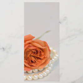 Hochzeitsprogramm für Orangefarbene Rose und Perle Programm