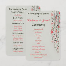 Hochzeitsprogramm für orientalisch-blumenfarbene W
