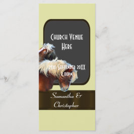 Hochzeitsprogramm für Pferde und Pferde Programm