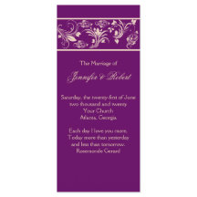 Hochzeitsprogramm für Pflaumen und Champagner