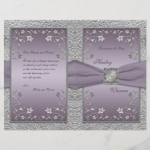 Hochzeitsprogramm für Pflaumen und Zinnflöten