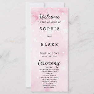 Hochzeitsprogramm für Rosa und Weiße Sterne