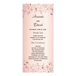 Hochzeitsprogramm für Rose Werbekarte