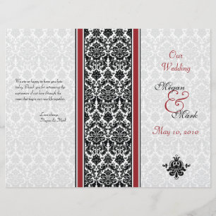 Hochzeitsprogramm für Rot und Schwarz