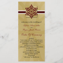 Hochzeitsprogramm für Rote Schneeflocken