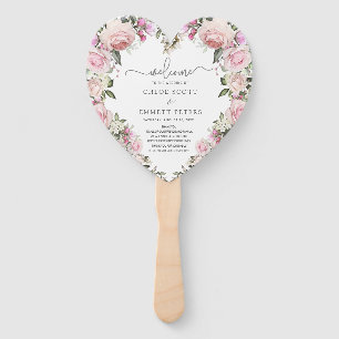 Hochzeitsprogramm für Rustikal-Rosa-Rose Fächer